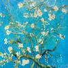картина масло холст Копия картины Ван Гога "Branches with Almond Blossom, 1885 (Цветущие ветки миндаля)", художник Анджей Влодарчик, Картины в интерьер, LegacyArt Артворлд.ру