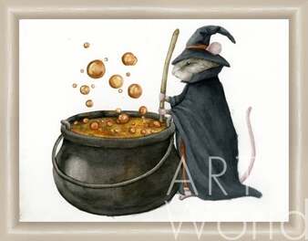 Иллюстрация "Мышиный Хэллоуин N2" Артворлд.ру