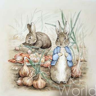 Иллюстрация "Кролик Питер и Бенджамин" Артворлд.ру