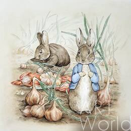 Иллюстрация "Кролик Питер и Бенджамин" Артворлд.ру