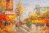 картина масло холст Пейзаж Парижа Антуана Бланшара "La Rue Lafayette et le Square Montholon", копия Кристины Виверс, Бланшар Антуан