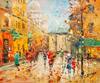 картина масло холст Пейзаж Парижа Антуана Бланшара "Place du Tertre. Montmartre Paris" (копия Кристины Виверс), Родригес Хосе, LegacyArt Артворлд.ру
