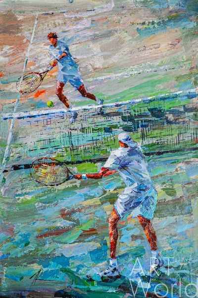 картина масло холст Картина маслом "Большой теннис", Родригес Хосе, LegacyArt Артворлд.ру