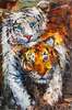 картина масло холст Картина маслом "Два тигра", Родригес Хосе, LegacyArt
