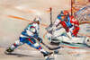 картина масло холст Картина маслом "Хоккей. Решающий удар", Родригес Хосе, LegacyArt