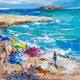 картина масло холст Картина маслом "Море, песок, зонтики", Родригес Хосе, LegacyArt