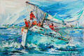картина масло холст Картина маслом "Морская регата. Вырываясь вперед", Родригес Хосе, LegacyArt