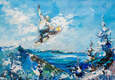 картина масло холст Картина маслом "Сноубордист в прыжке", Родригес Хосе, LegacyArt
