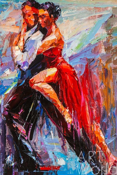 картина масло холст Картина маслом "Танец страсти", Родригес Хосе, LegacyArt Артворлд.ру