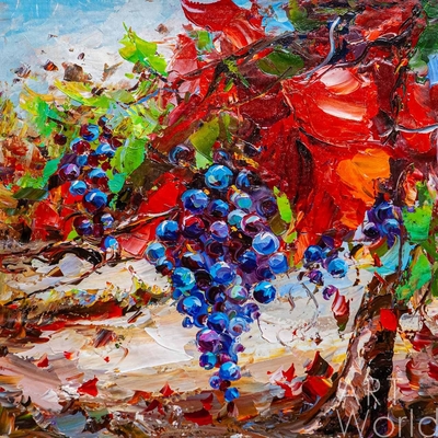 картина масло холст Картина маслом "Виноградные гроздья", Родригес Хосе, LegacyArt Артворлд.ру