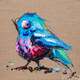 картина масло холст Картина маслом "Все дело в красоте. Синяя птичка", Родригес Хосе, LegacyArt