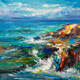 картина масло холст Пейзаж маслом "Море и скалы", Родригес Хосе, LegacyArt