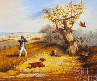 Копия картины Генри Томаса Олкена "Охота на фазана",  (Henry Thomas Alken, Pheasant Shooting) Артворлд.ру