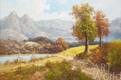 картина масло холст Пейзаж маслом "Осенью в горах. Пастораль", Шарабарин Андрей, LegacyArt
