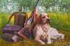 картина масло холст Картина маслом "Верный друг на охоте", Камский Савелий, LegacyArt