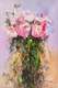 картина масло холст Картина маслом "Букет садовых роз. Экспрессия", Виверс Кристина, LegacyArt