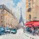 картина масло холст Картина маслом "Гуляя по улицам Парижа", Виверс Кристина, LegacyArt
