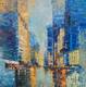 картина масло холст Картина маслом "Мегаполис после дождя", Виверс Кристина, LegacyArt
