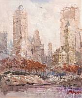 Картина город - Картина маслом "Нью-Йорк. Вид на Центральный парк" Артворлд.ру