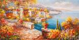 картина масло холст Средиземноморский пейзаж "Вид на город с террасы", Влодарчик Анджей, LegacyArt