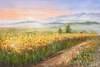 картина масло холст Картина маслом "Туманным утром в поле", Влодарчик Анджей, LegacyArt