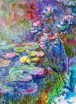 Вольная копия картины Клода Моне "Водяные лилии и агапантус"  Артворлд.ру