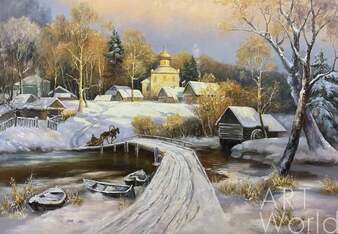 Зимний пейзаж по эскизу заказчика Артворлд.ру