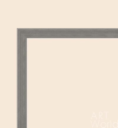 картина масло холст Багет серебряный деревянный, профиль "коробочка", высота 2.7 см,  Артворлд.ру