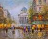 картина масло холст Пейзаж Парижа Антуана Бланшара "Place Du Luxembourg Le Pantheon (копия Кристины Виверс)", Бланшар Антуан