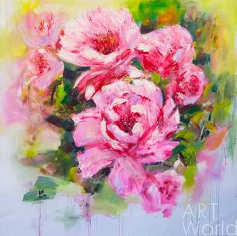 Картина маслом "Дикая роза", серия "В цветущем саду" Артворлд.ру
