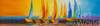 картина масло холст Абстракция маслом "Разноцветные яхты N1", Дюпре Брайн, LegacyArt