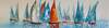картина масло холст Абстракция маслом "Разноцветные яхты N2", Дюпре Брайн, LegacyArt