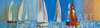 картина масло холст Абстракция маслом "Разноцветные яхты N4", Дюпре Брайн, LegacyArt