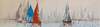 картина масло холст Абстракция маслом "Разноцветные яхты N6", Дюпре Брайн, LegacyArt