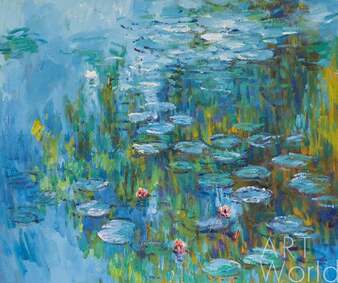 "Водяные лилии", N11, копия С. Камского картины Клода Моне Артворлд.ру