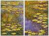 картина масло холст "Водяные лилии", N21, копия С. Камского картины Клода Моне. Диптих, Моне Клод