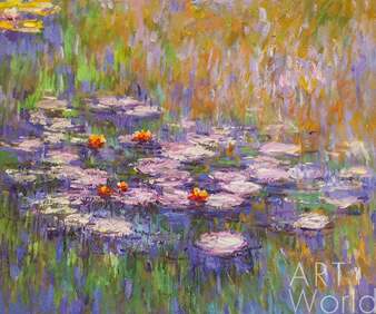 "Водяные лилии", N23, копия С. Камского картины Клода Моне Артворлд.ру