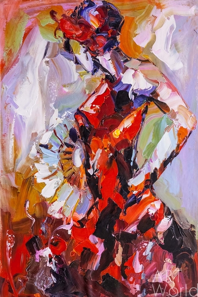 картина масло холст Картина маслом "Фламенко", Родригес Хосе, LegacyArt
