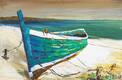 картина масло холст Картина маслом "Лодка на песчаном берегу", Родригес Хосе, LegacyArt