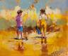 картина масло холст Пейзаж маслом "Дети на морском берегу. N13", Камский Савелий, LegacyArt