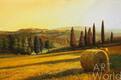 картина масло холст Картина маслом "Жаркое солнце в полях Тосканы", Камский Савелий, LegacyArt