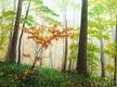 картина масло холст Осенний пейзаж маслом "Ползут по деревьям туманы…", Камский Савелий, LegacyArt
