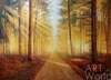картина масло холст Пейзаж маслом "Лучи осеннего солнца в лесу", Камский Савелий, LegacyArt