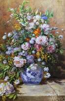 Весенний букет (Копия картины Пьера Огюста Ренуара "Натюрморт с большой цветочной вазой", 1866) Артворлд.ру