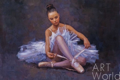 картина масло холст Картина маслом "Маленькая балерина", Камский Савелий, LegacyArt