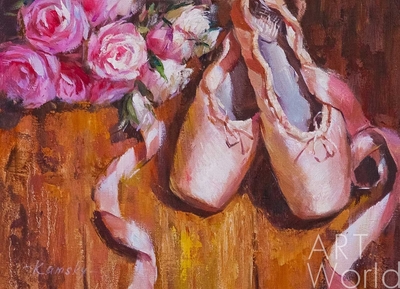 картина масло холст Картина маслом "Волшебные туфельки балерины", Камский Савелий, LegacyArt Артворлд.ру
