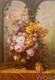 картина масло холст Натюрморт маслом "Роскошный букет роз на фоне колонн", Камский Савелий, LegacyArt
