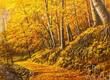 картина масло холст Пейзаж маслом "Лес в осенних красках", Камский Савелий, LegacyArt