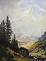 Копия картины Альберта Бирштадта "Восход солнца на Маттерхорн", художник А. Ромм Артворлд.ру