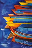 Копия картины Ивайло Николова "Рыбацкие лодки", худ. Б. Дюпре Артворлд.ру